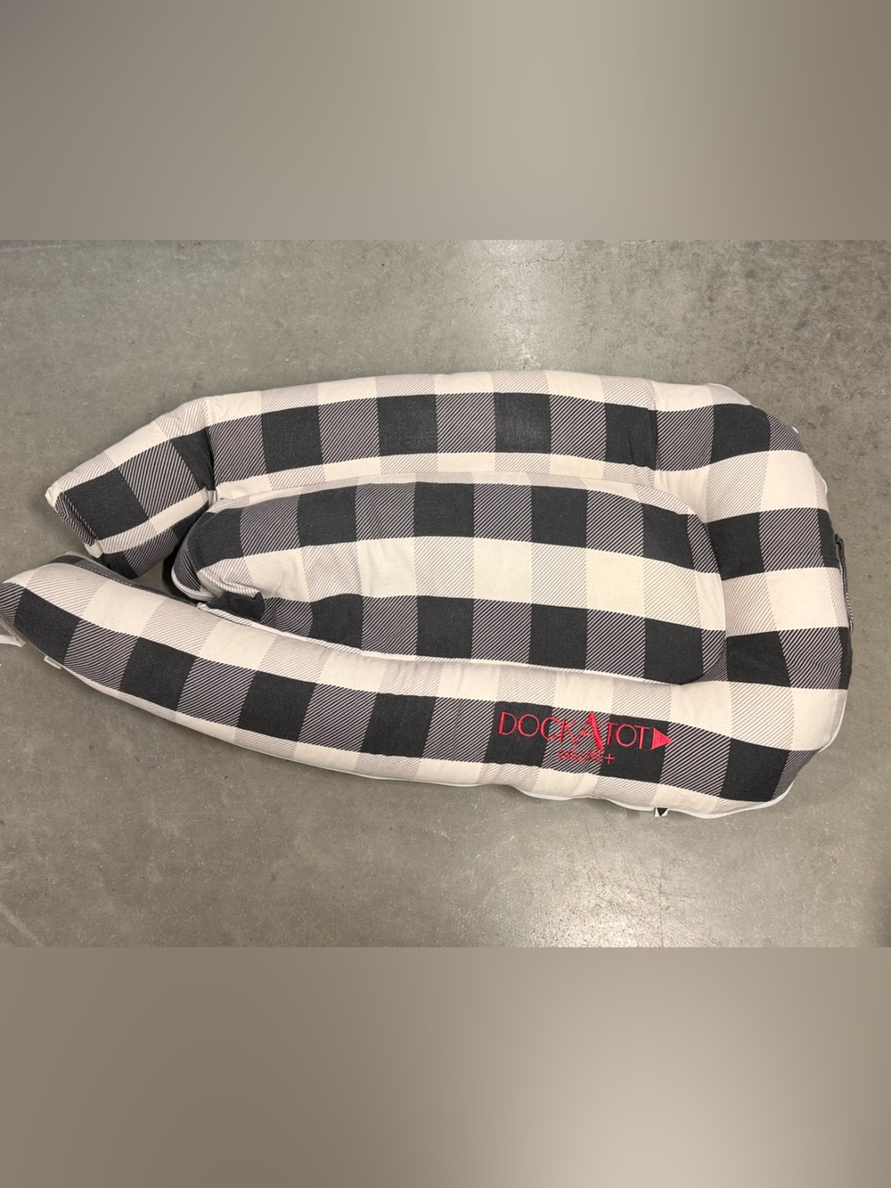 DockATot Deluxe+ Black White Gingham Checkered